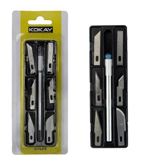 KIT ESTILETE COM 6 PONTAS DE REPOSICAO
