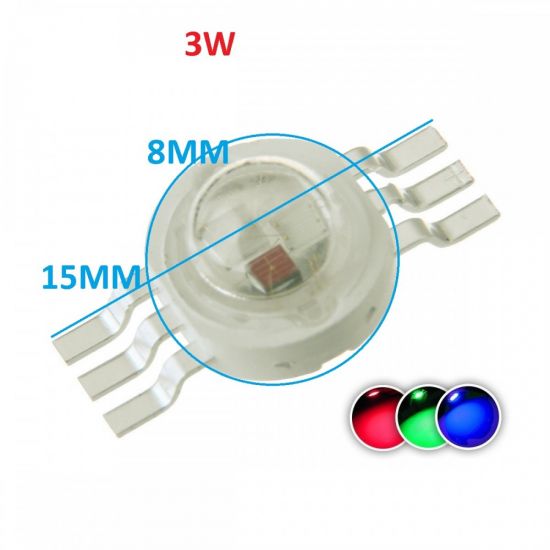 LED 3W RGB 6 TERMINAIS