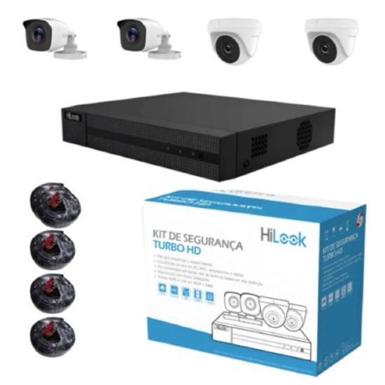KIT DVR 1TB E 4 CAMERAS TK4142MH HILOOK