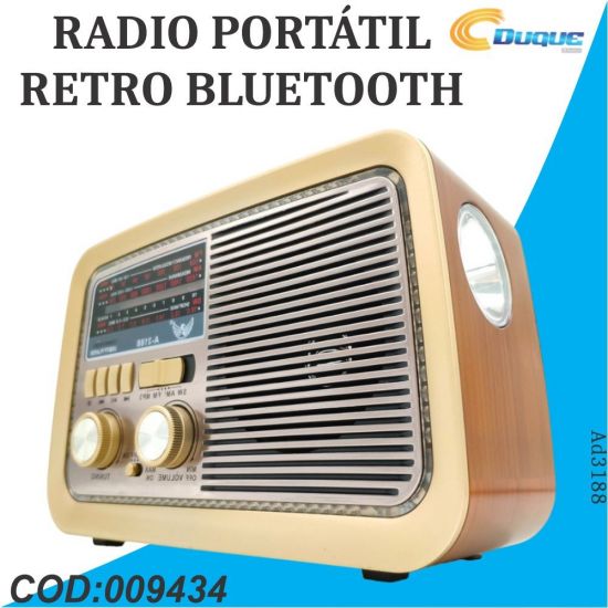 RADIO PORTATIL RETRO BLUETOOTH AD3188