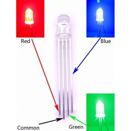 LED 5MM RGB 4 TERMINAIS