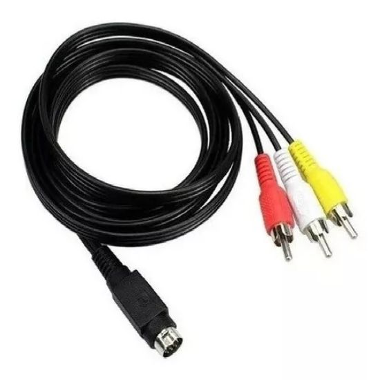 CABO 3RCA X MINI DIN 10 PINOS 1,80MTS