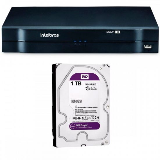 DVR 8 CANAIS C/ HD 1TB MHDX-1208 INTELBRAS