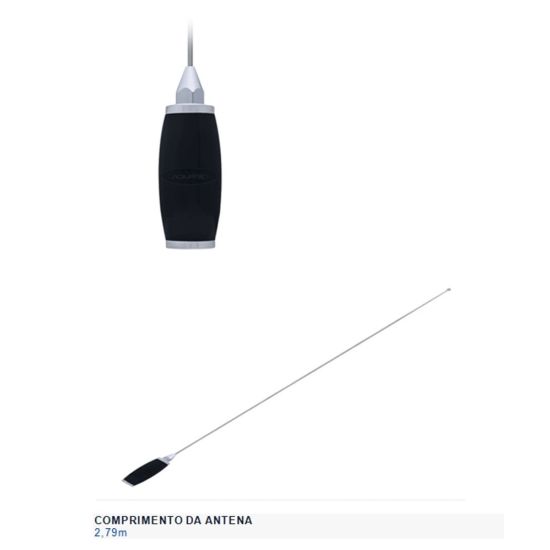 ANTENA PX MARINOX POP ABS PRETA B-2004P AQUARIO