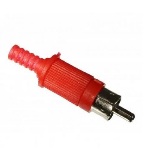 PLUG RCA MACHO VERMELHO COM RABICHO