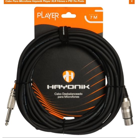 CABO MICROFONE XLR X P10 MONO 3 METROS HAYONIK