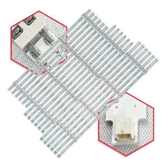 KIT  18 BARRAS LED SAMSUNG UN75TU8000G 75TU7020G 75TU7000G 6 BARRAS A + C BARRAS B + 6 BARRAS 6  C/ 4 LEDS CADA BARRA
