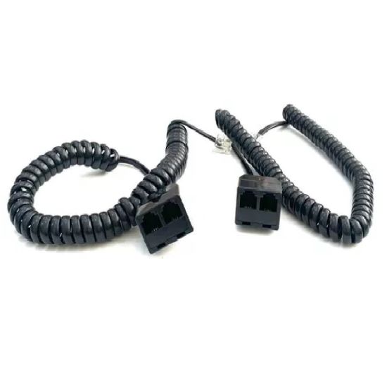 EXTENSAO TELEFONE  3MTS  ESPIRAL C/ 2 TOMADAS RJ11