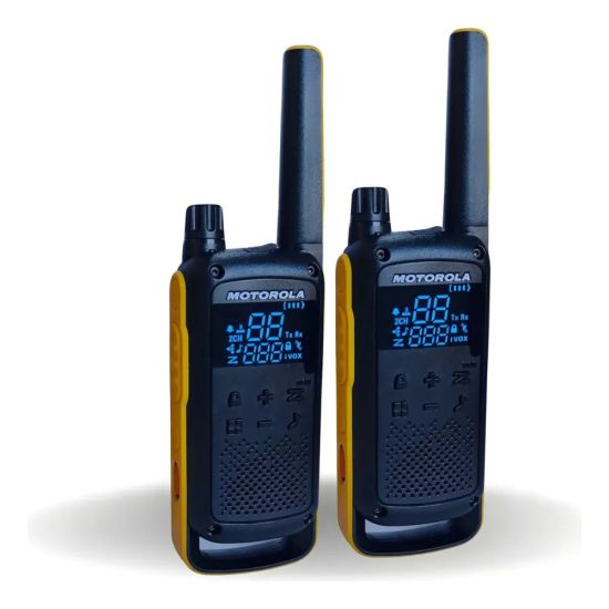 RADIO COMUNICADOR MOTOROLA T470BR 35KM AMARELO E PRETO COM DOIS FONES