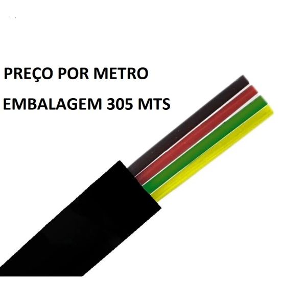 FIO TELEFONE 4 VIAS PRETO