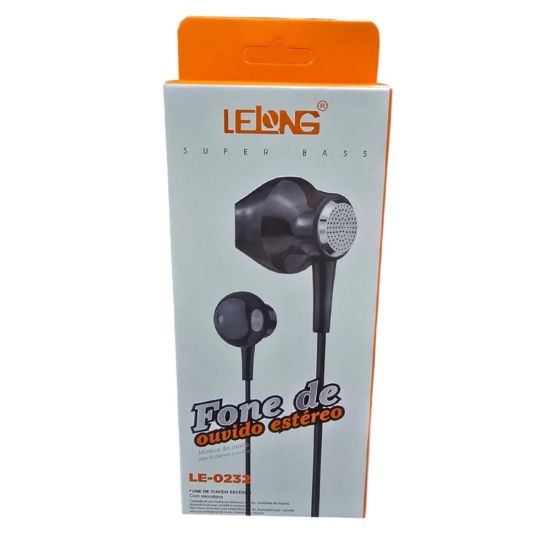 FONE DE OUVIDO P2 LELONG LE-0232 PRETO