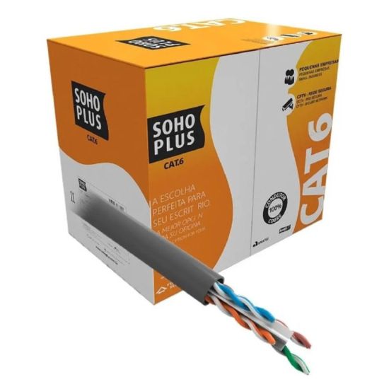 CABO REDE CAT 6 CMX SOHOPLUS FURUKAWA CINZA CAT6 PREÇO POR METRO