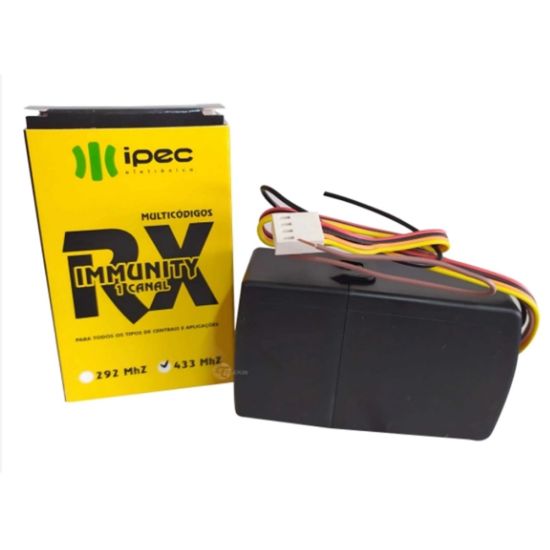 RECEPTORA UNIVERSAL MULTICODIGOS IPEC FREQUENCIA 433 PARA DIVERSAS MARCAS PORTOES, ALARMES E CERCAS .