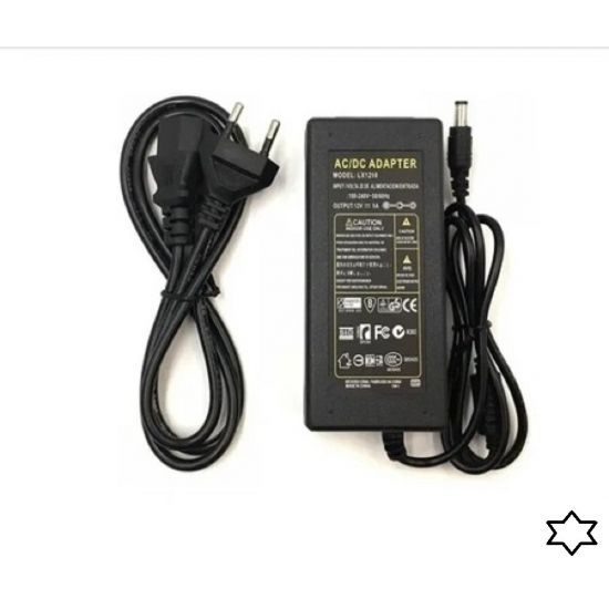 FONTE 12V   5A CAIXA PLASTICA - IMPORTADA