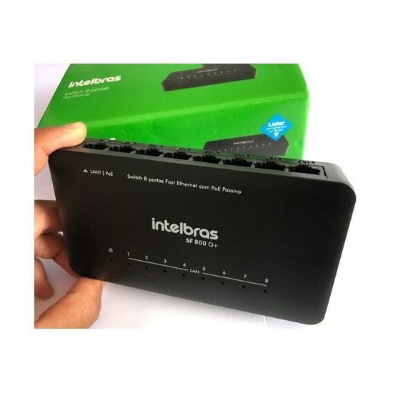 SWITCH 08 PORTAS 10/100/1000MBPS SG 800 Q+ INTELBRAS  GIGA