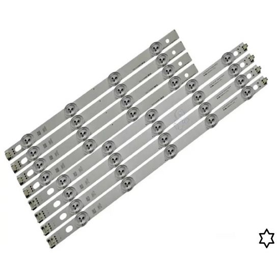 KIT 8 BARRAS 4 C/ 5+4 C/4 LEDS  LG 39LA 39LN JG