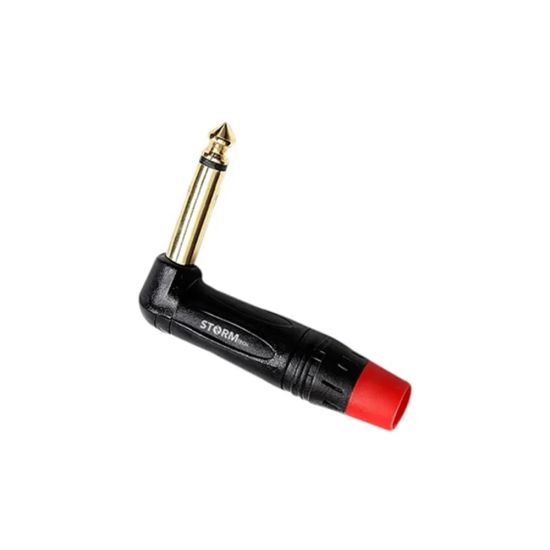 PLUGAO P10 MONO METALICO PRETO PROFISSIONAL STORM 90 GRAUS PLUG GOLD BAQUELITE COM PONTOS SOLDA REFORCADO