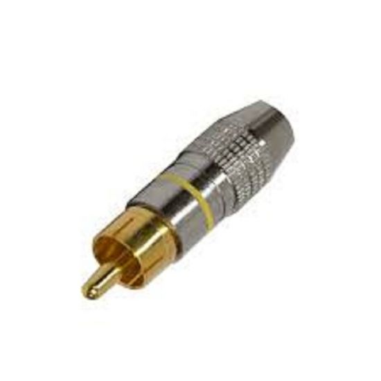 PLUG RCA METAL PROFISSIONAL AMARELO