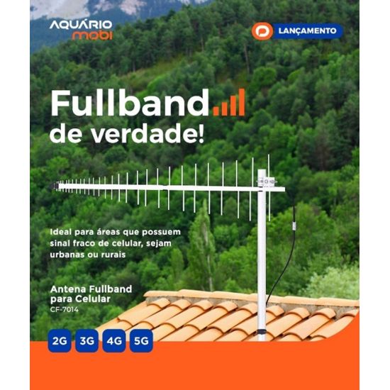 ANTENA FULLBAND AQUARIO P/ CELULAR GANHO 14dBi