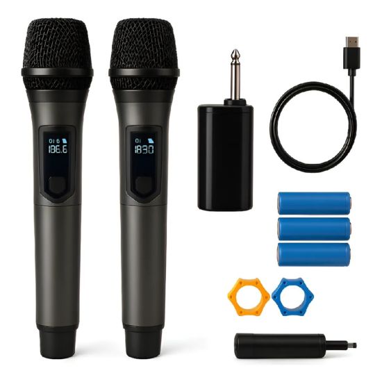 MICROFONE DUPLO SEM FIO WIRELESS LUKTON HT-018