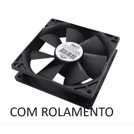 VENTILADOR MICRO  80X80X25MM 12V PRETO C/ ROLAMENT