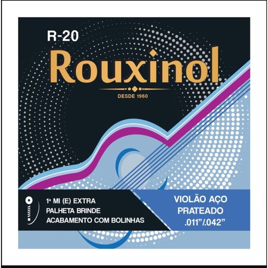 ENCORDOAMENTO VIOLAO ACO COM BOLINHA ROUXINOL R20