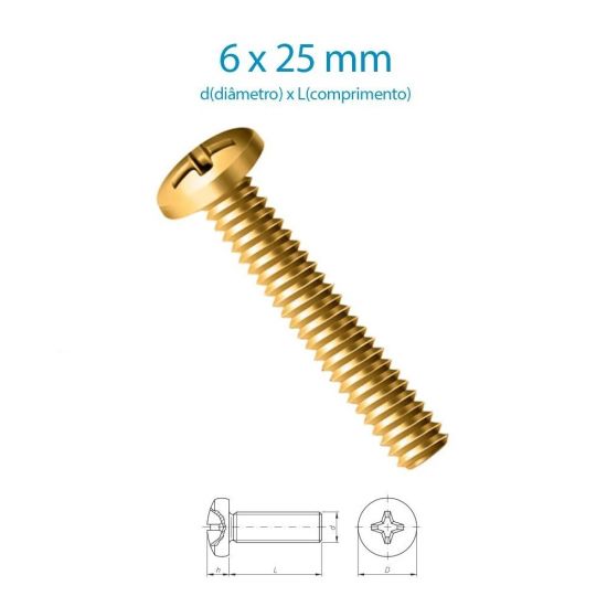 PARAFUSO 6X25MM P/SUPORTE  TV