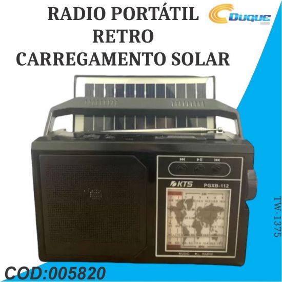 RADIO PORTATIL BLUETOOT SOLAR TOCA USB PGXB-112