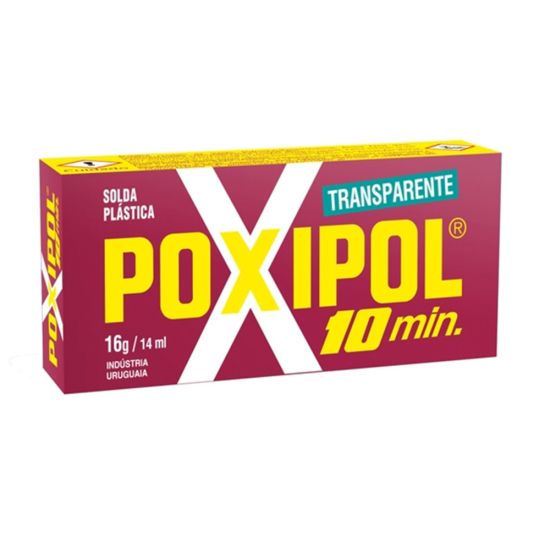 COLA EPOXI POXIPOL TRANSPARENTE 16G 10 MINUTOS