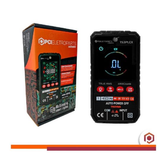 MULTIMETRO CAPACIMETRO DIGITAL AUTOMATICO TS3PLCX DISPLAY FREQUENCIMETRO MEDE RESISTENCIA DIODO E CONTINUIDADE