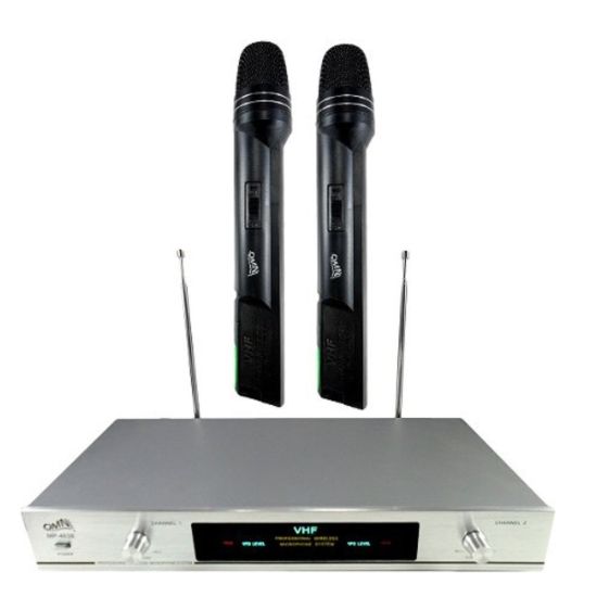 MICROFONE VHF SEM FIO 2 CANAIS MP 4638