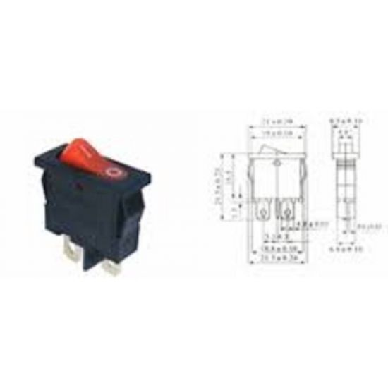 CHAVE GANGORRA PQ 2T L/D ESTREITA KCD1-110 VERMELH