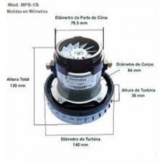 MOTOR ASPIRADOR PÓ ELETROLUX BPS-1S 220V