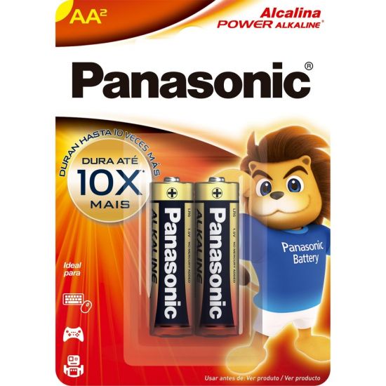 PILHA PANASONIC AA CT C/ 2 ALCALINA