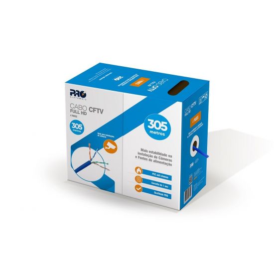 CABO LAN CFTV 4 PARES CX305 PROELETRONIC