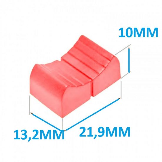 KNOB DESLIZANTE GRANDE VERMELHO 21,9MMX13,2MM