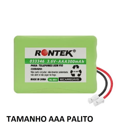 BATERIA TELEFONE S/FIO 3V6/300AAA RONTEK