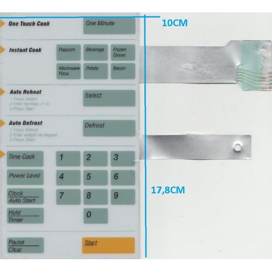 MEMBRANA SAMSUNG MW 5620 / 5730 BRANCA 10X17,8CM