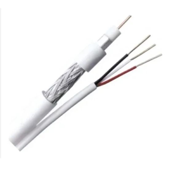 FIO COAXIAL+TRIPOLAR RG59 MACROCABOS PODE USAR PARA CAMERAS NO LUGAR RF 4MM