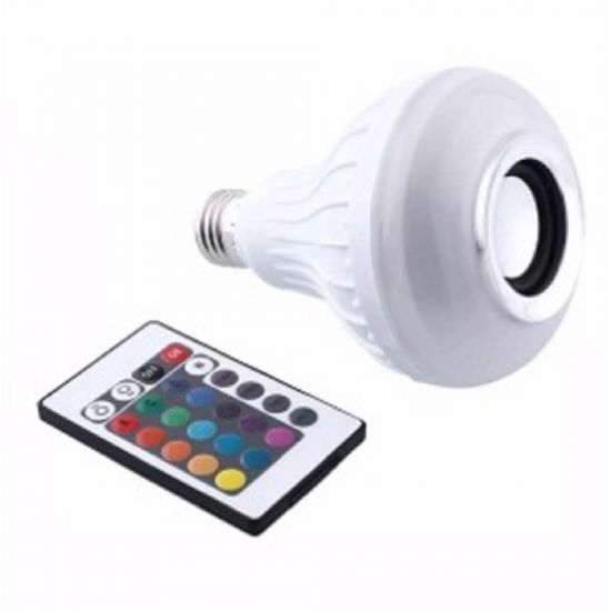 LAMPADA LED MUSICAL BLUETOOTH CAIXA SOM