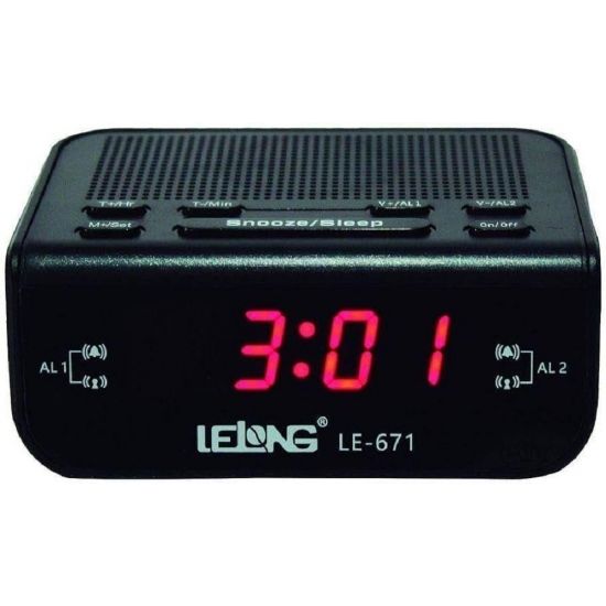 RADIO RELOGIO COM ALARME LELONG LE-671