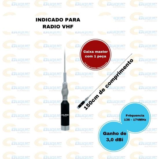 ANTENA VHF 5/8 ONDA 2MT M-410C AQUARIO