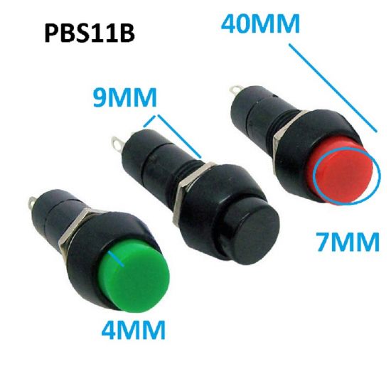 CHAVE PUSH BUTTON MEDIA S/TRAVA PBS11B VERMELHA