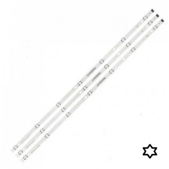 KIT 3 BARRAS LED  LG 43LJ5500 43LJ5550 43UJ6300 43LK5750 LC4390058A LC4390059A 43LK5700 43LJ551C