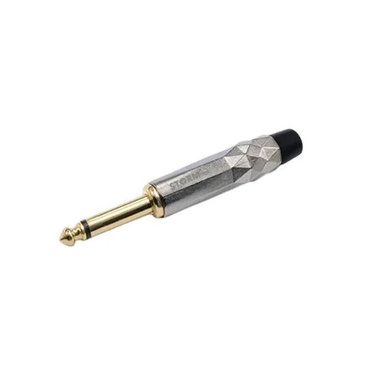 PLUGAO P10 MONO PROFISSIONAL METALICO PRATA BAQUELITE STORM PLUG GOLD COM PONTOS DE SOLDA REFORÇADO