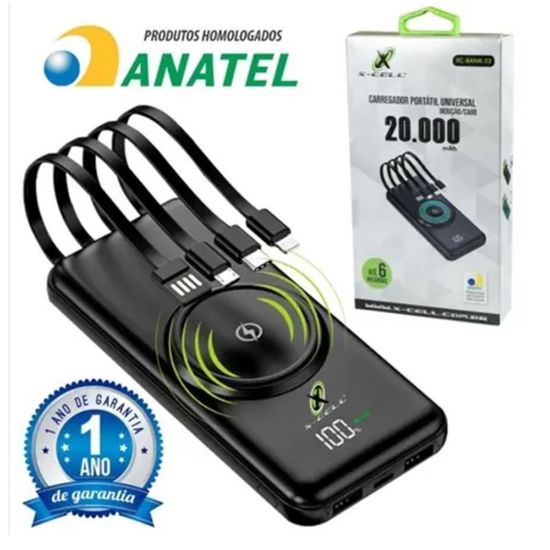 POWER BANK CARREGADOR PORTATIL MAGNETICO 20.000mah XC-BANK-22
