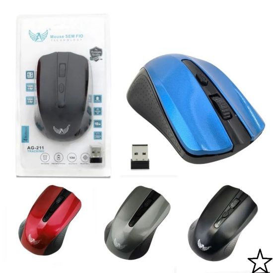 MOUSE SEM FIO AG-815 UTILIZA PILHAS AAA