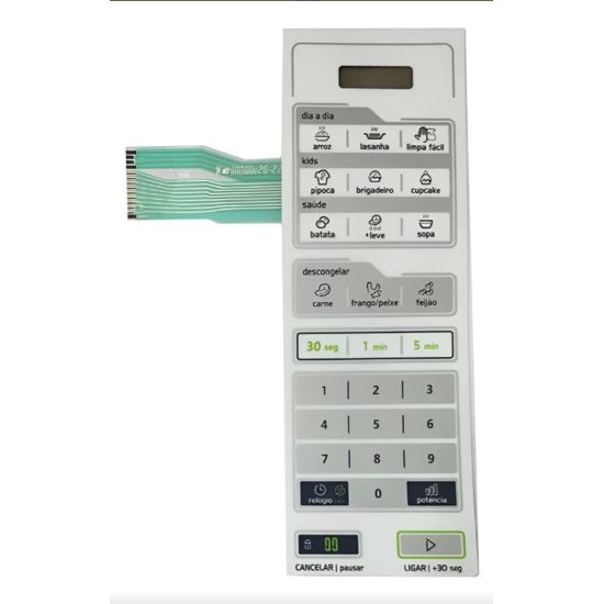 MEMBRANA MIDEA MTFB41/42 BRANCA MTFB-41 MTFB 41 TECLADO FORNO DE MICROONDAS