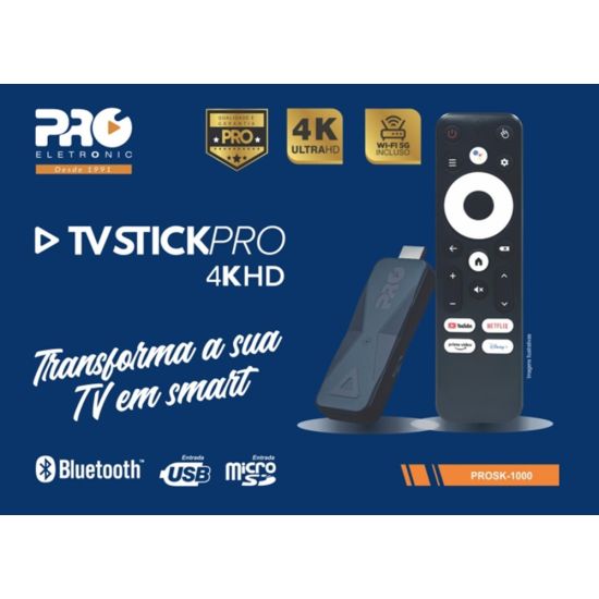 SMART BOX TV STICK 4K PROELETRONIC PROSK-1000
