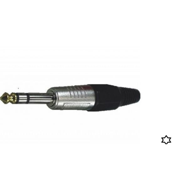 PLUGAO P10 STEREO PRENSA CABO PRETO